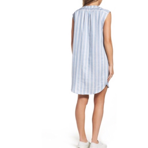 BB Dakota 💙 Sleeveless Chambray Shirtdress - Picture 3 of 6